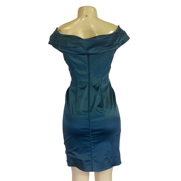 Zacposen Bodycon Back Zipper Girly Glam Dark Green Size 6 Women's Dress - New - Picture 2 of 10